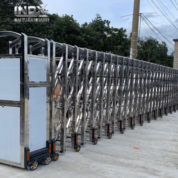 CỔNG XẾP INOX 02
