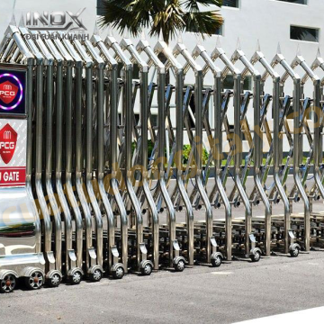CỔNG XẾP INOX 03